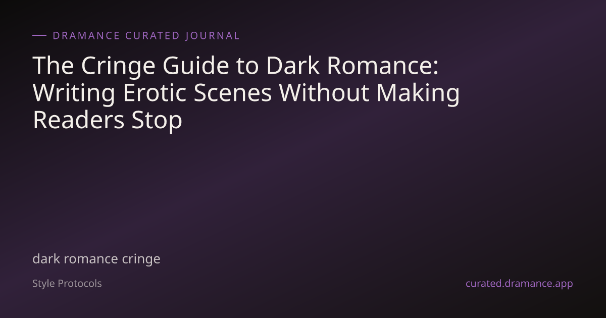 Dark romance cringe guide — how to write erotic scenes without purple prose or fake resistance